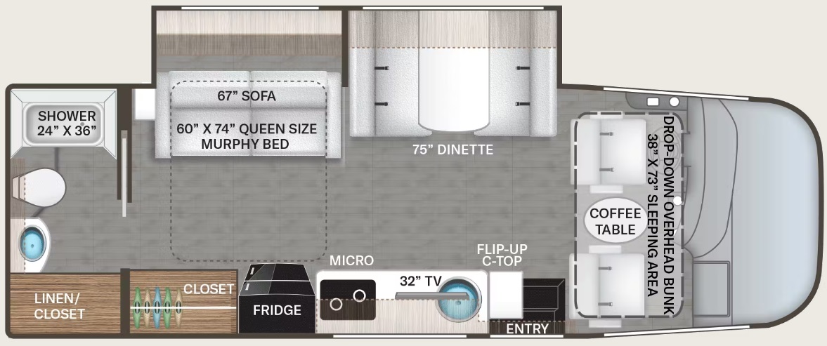 2023 THOR MOTOR COACH VEGAS 24.4*22, , floor-plans-day image number 0